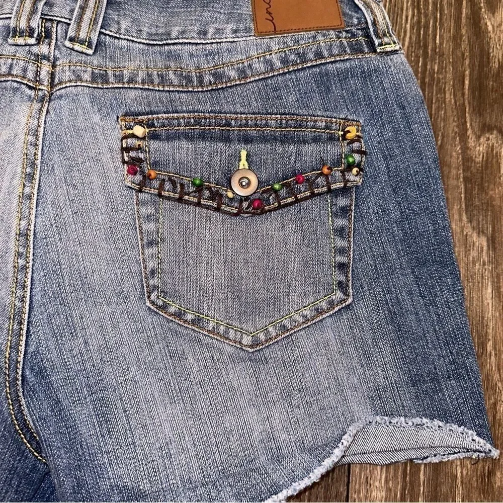INC Beaded  Denim Shorts